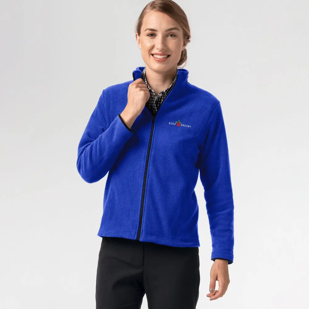 Polo Republica Women's Good Enough Embroidered Polar Fleece Zipper Jacket