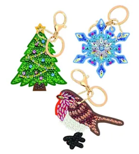 "Festive Joy" Keyring Set of 3