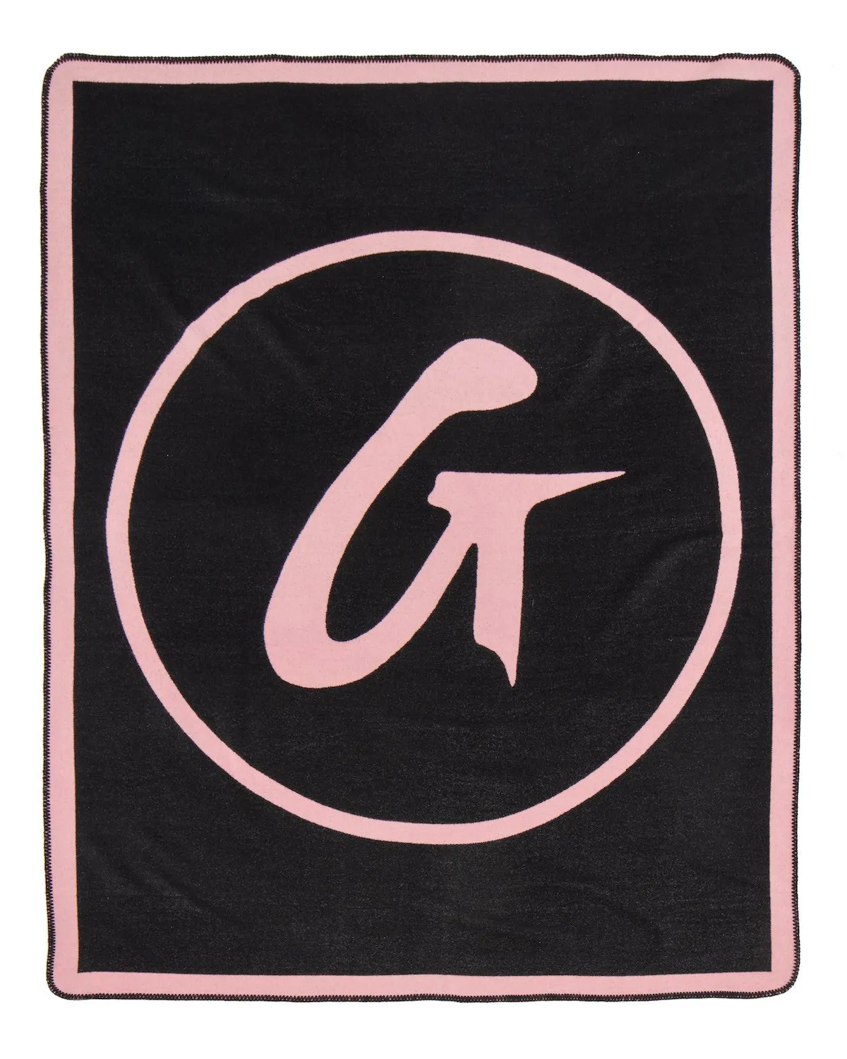 SIGNATURE LOGO THROW BLANKET BLACK/PINK