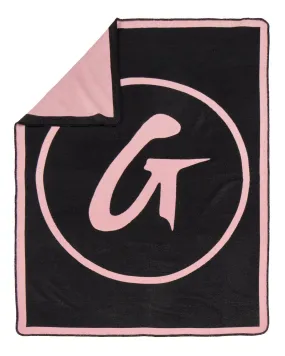 SIGNATURE LOGO THROW BLANKET BLACK/PINK