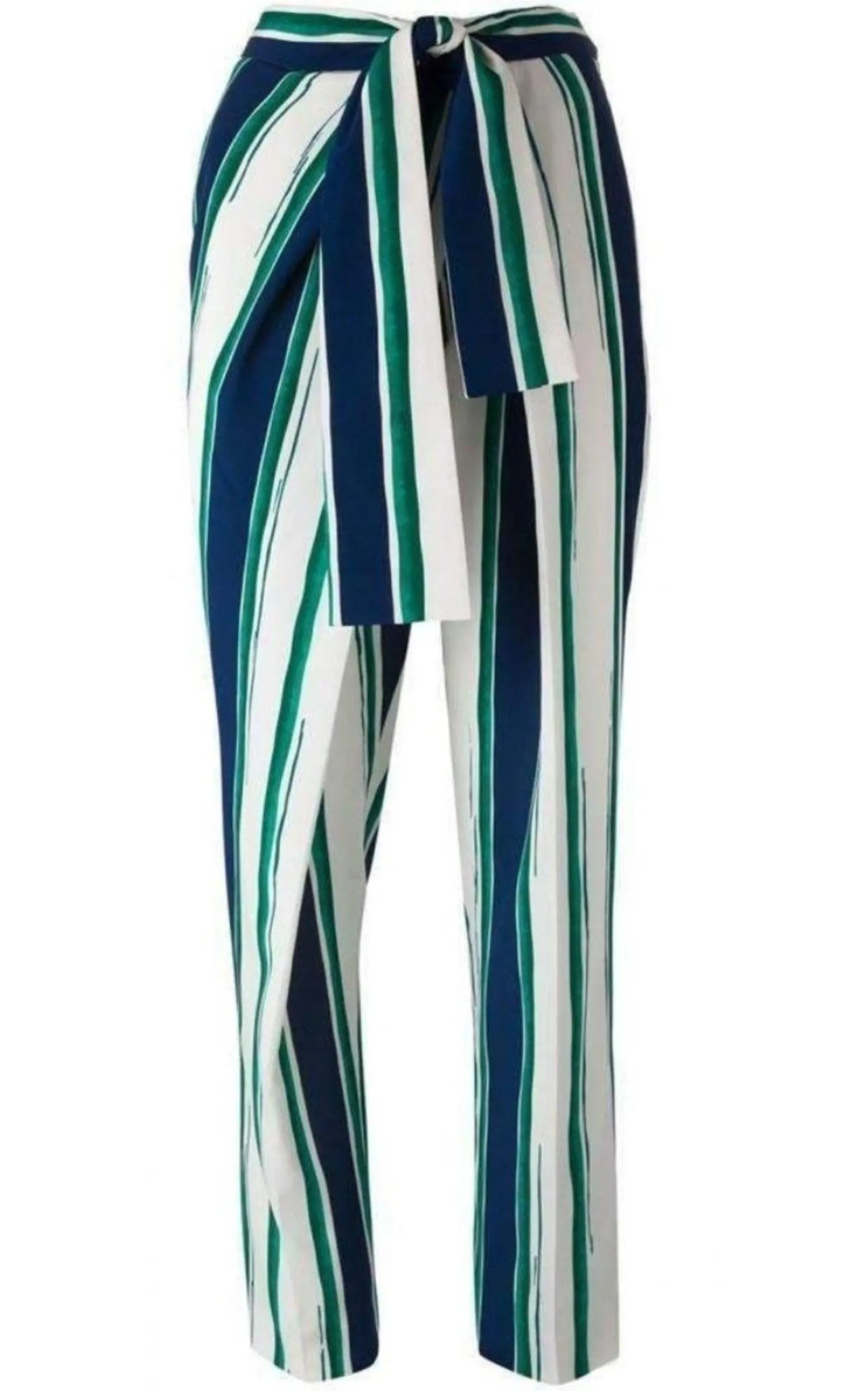 Striped Sarong Silk Trousers