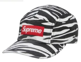 Supreme Washed Chino Twill Camp Cap FW22 Zebra