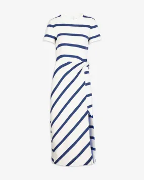 TANYA TAYLOR SHORT SLEEVE STRIPED CODY DRESS