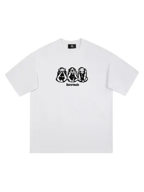 Thesupermade Monkey Print T-shirt