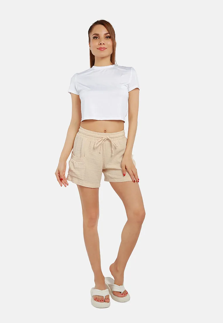 Two Pocket Drawstring Shorts