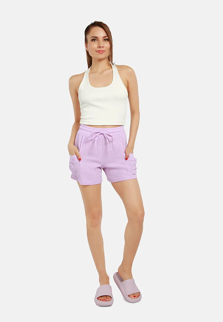 Two Pocket Drawstring Shorts