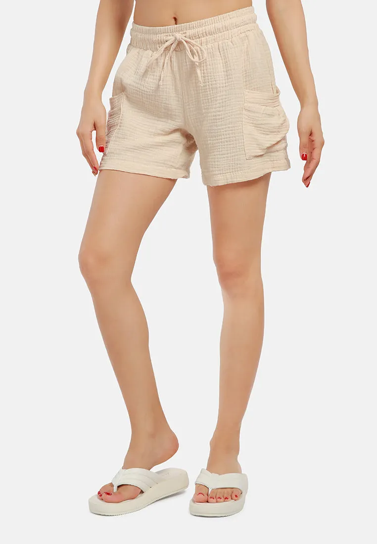 Two Pocket Drawstring Shorts