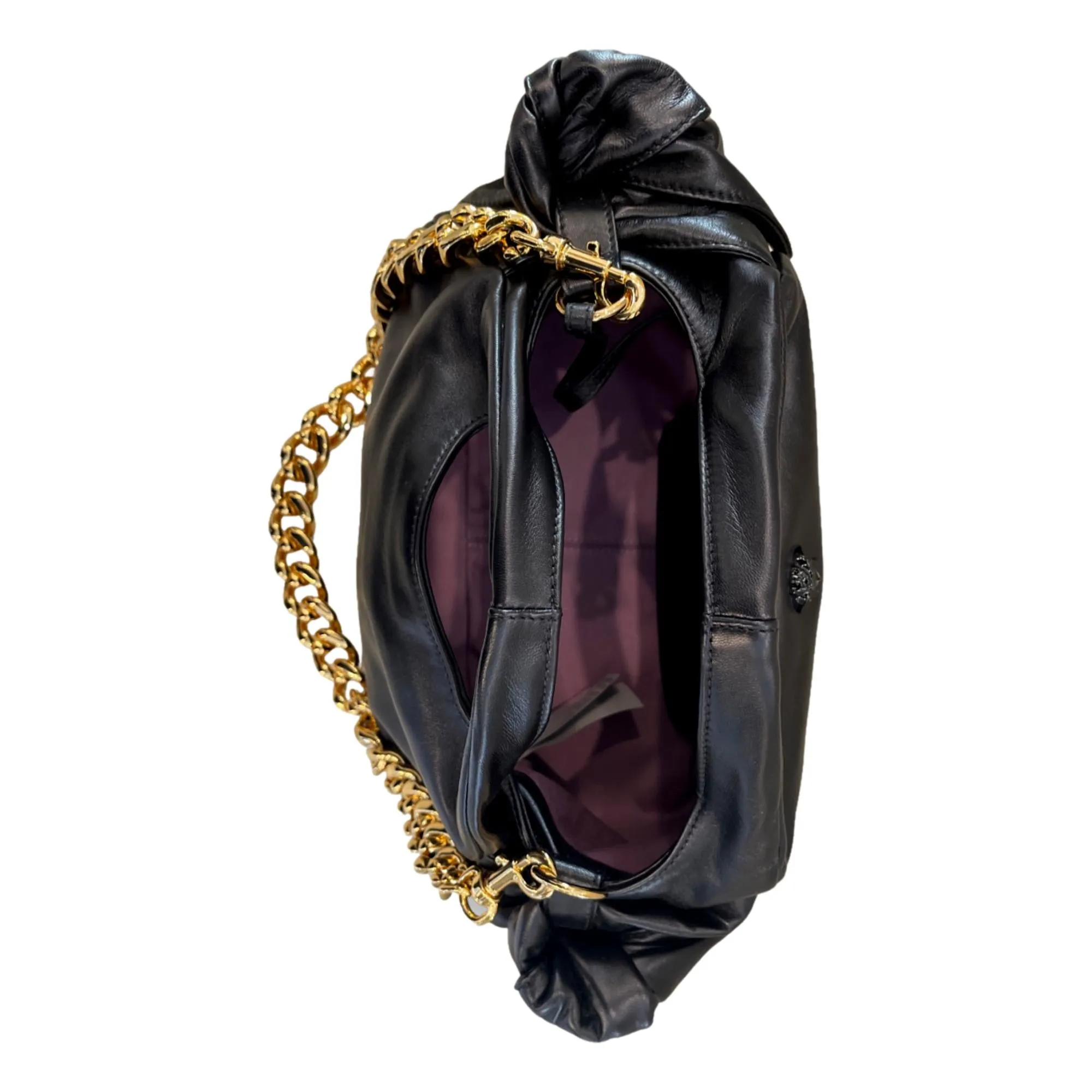 Versace La Medusa Lambskin Leather Black Gold Chain Bag