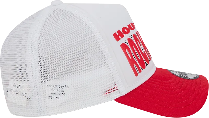 Youth Houston Rockets New Era 9FORTY A-Frame Team Printed Adjustable Cap